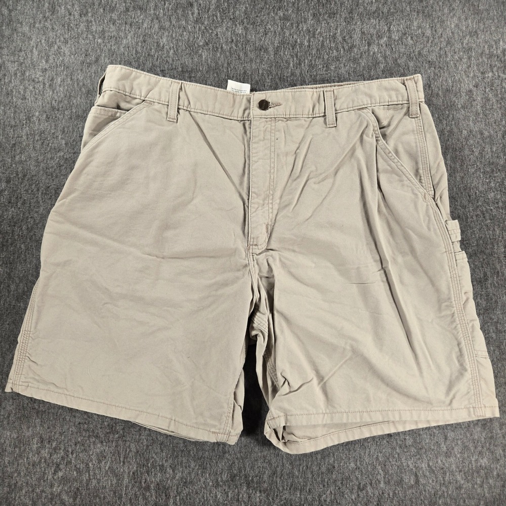 Carhartt B144 Tan Canvas Carpenter Shorts Mens 40 Workwear Utility Gorpcore - Picture 3 of 6